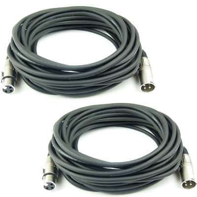 2x 10 M 3 Pol Mikrofonkabel XLR Male Auf Female DMX Mikrofon Kabel