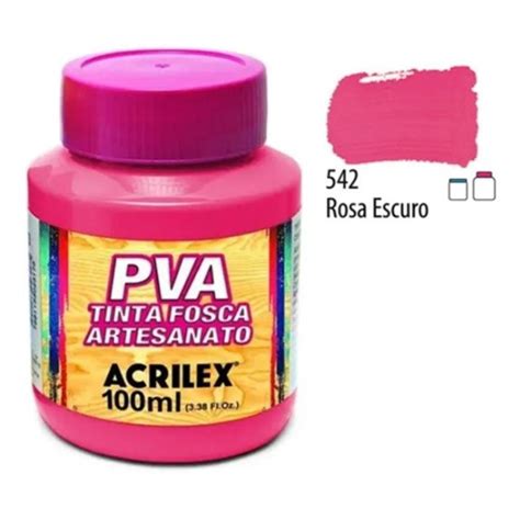 Tinta Pva Artesanato Rosa Escuro Ml Acrilex P Madeira Shopee Brasil