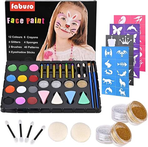 Faburo Face Painting Set Face Paint Kit For Kids Face Paint Palette