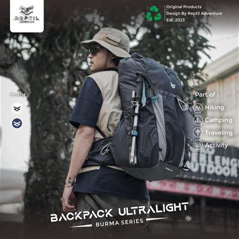 Jual Tas Gunung Carrier Ultralight L Reptil Adventure Burma Series