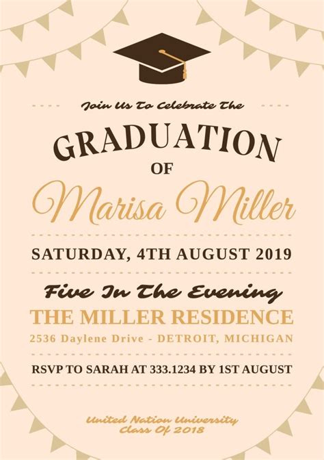 Graduation Ceremony Invitation Letter Template Infoupdate Org