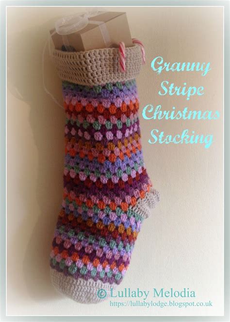 Make Your Own Crocheted Granny Stripe Stocking Perfect For Santa To  Crochet Christmas