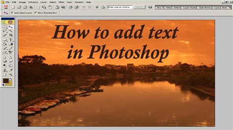 How To Add Text In Photoshop Youtube