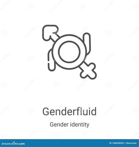 Genderfluid Icon Vector From Gender Identity Collection Thin Line