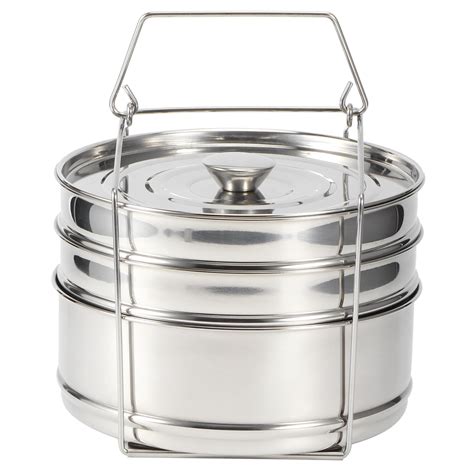 Sonew Stackable 3 Tier Stainless Steel Steamer Cooker Pot Set Cook Food ...