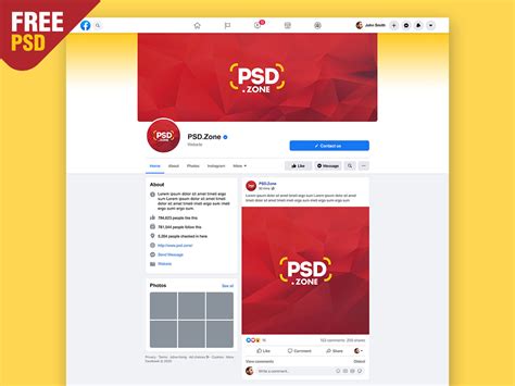 Facebook Brand Page Mockup - Free Download