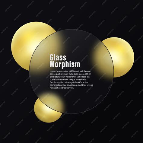 Premium Vector Glass Morphism Style Realistic Glass Transformation Effect With Goldspheres