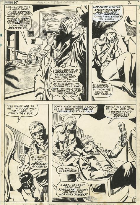 Daredevil Page Par Gene Colan Syd Shores Planche Originale