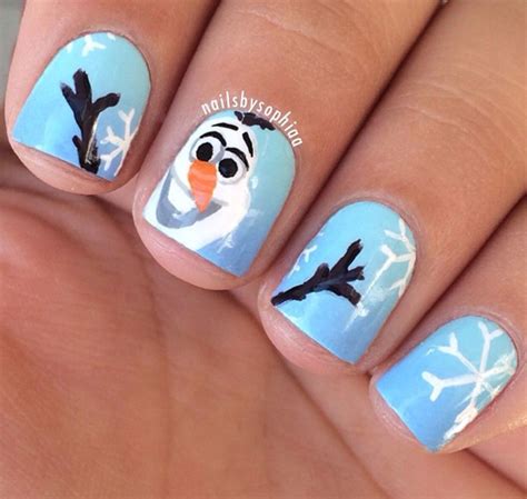 Frozen Nails Holiday Nail Art Christmas Nails Acrylic Christmas Nail