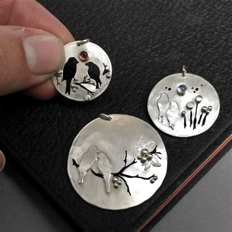 Chattering Bird Pendants Honeybourne Jewellery