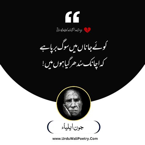 John Elia Best Poetry in Urdu 2 Lines | Jaun Elia Sad Poetry ...