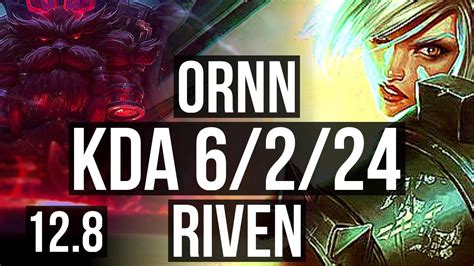 ORNN Vs RIVEN TOP Rank 5 Ornn 6 2 24 1700 Games 1 0M Mastery