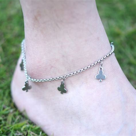 Diy L Stainless Steel Anklet Chain With Small Charms Stainless Steel