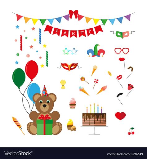 Celebration Party Icons Set Royalty Free Vector Image