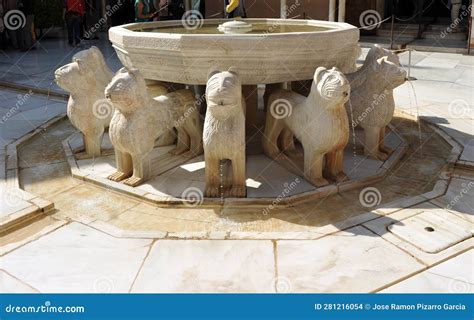 Fountain Of The Courtyard Of Lions Patio De Los Leones Alhambra In