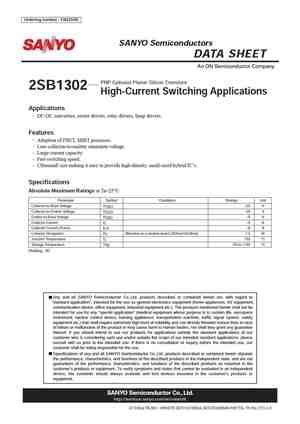 2SB1301 Datasheet Equivalent Cross Reference Search Transistor Catalog