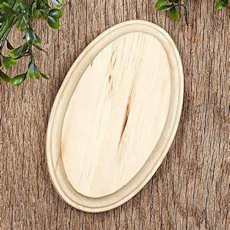 Pack Of 4 Unfinished Wood Beveled Edge Oval Plaques From Blank Wooden Oval Signs For Diy