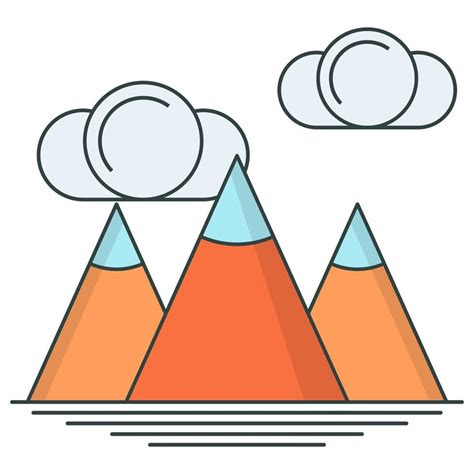 Mountain Icon Suitable For A Wide Range Of Digital Creative Projects