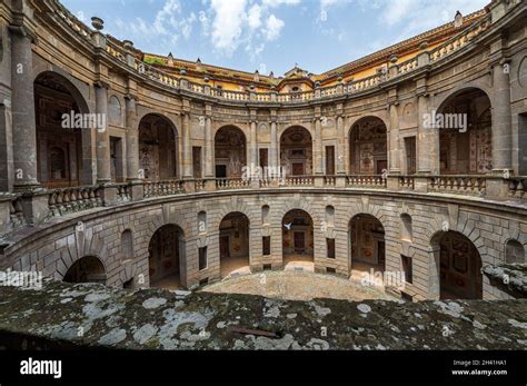 The Courtyard Of Villa Farnese In Caprarola Stock Photo Alamy