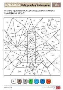 Tabliczka Mnożenia Kolorowanki Matematyczne Mnożenie I Dzielenie W