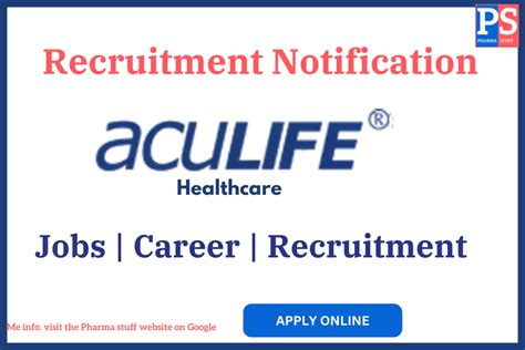 Aculife Healthcare Hiring Production QMS Officer, Executive, and ...