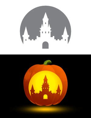 Disney Castle Pumpkin Stencils