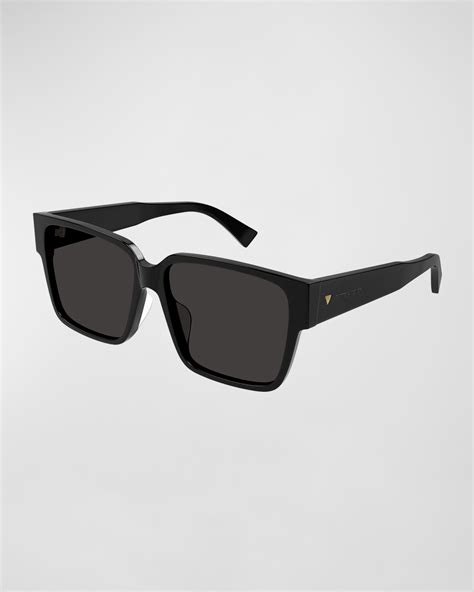 Bottega Veneta Logo Acetate Square Sunglasses Neiman Marcus