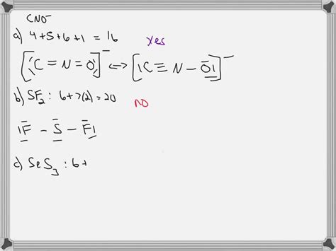 SOLVED: Which of the following compounds/ions exhibit resonance? Select "yes" or "no" for each ...