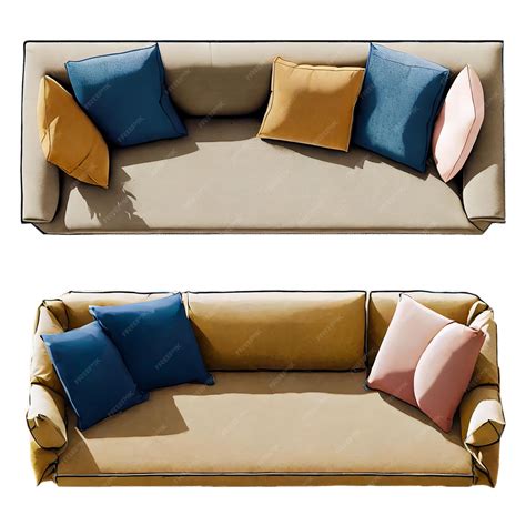 Premium PSD | Couch top view