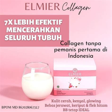 Jual Elmier Collagen Drink Box Isi Sachet Shopee Indonesia