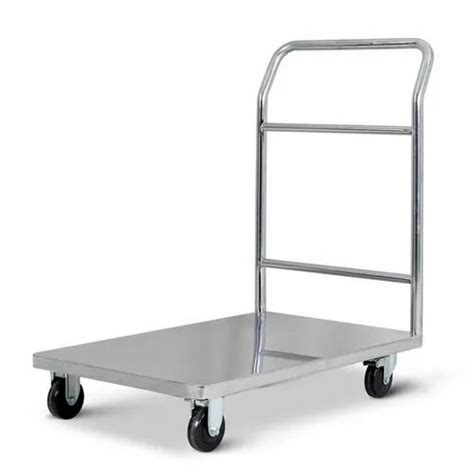 Stainless Steel SS Industrial Material Handling Trolleys Loading