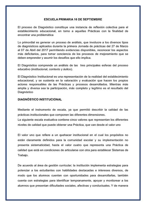 Calam O Informe Diagnostico Institucional Trabajo