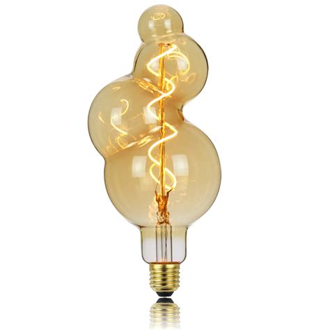 TIANFAN Edison Bulbs Vintage Light Bulb Bubble Led Bulb Spiral Filament