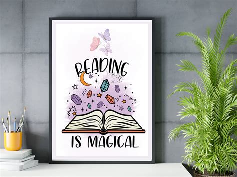 Reading Poster for Classroom, Library Poster Printable, Library Decor ...