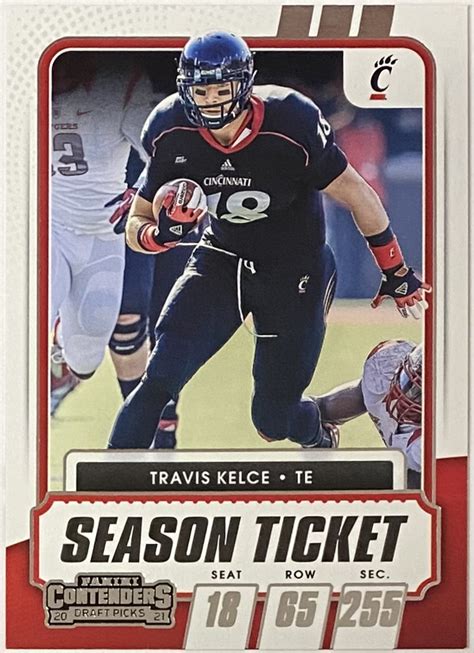 Travis Kelce Panini Contenders Draft Picks Football Cincinnati