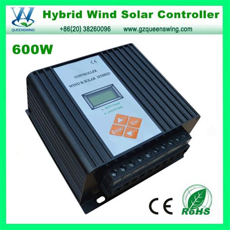 China 600W 12V 24V Auto LCD MPPT Wind Solar Hybrid Controller QW