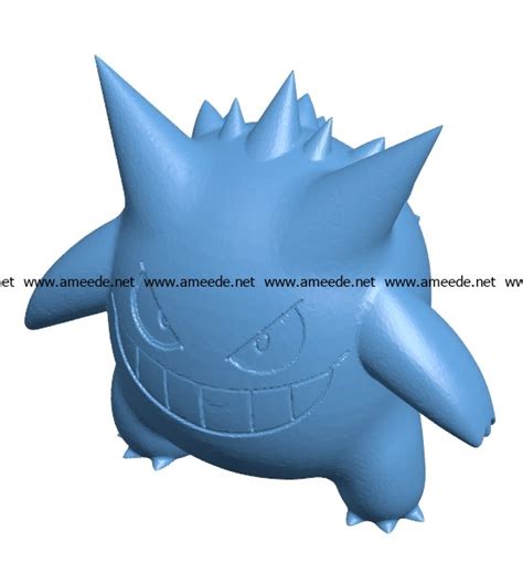 Awesome Gengar D Model Free Mockup Pelajaran