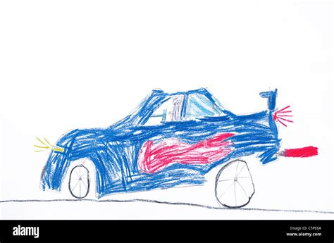 Child Drawing Car High Resolution Stock Photography and Images - Alamy