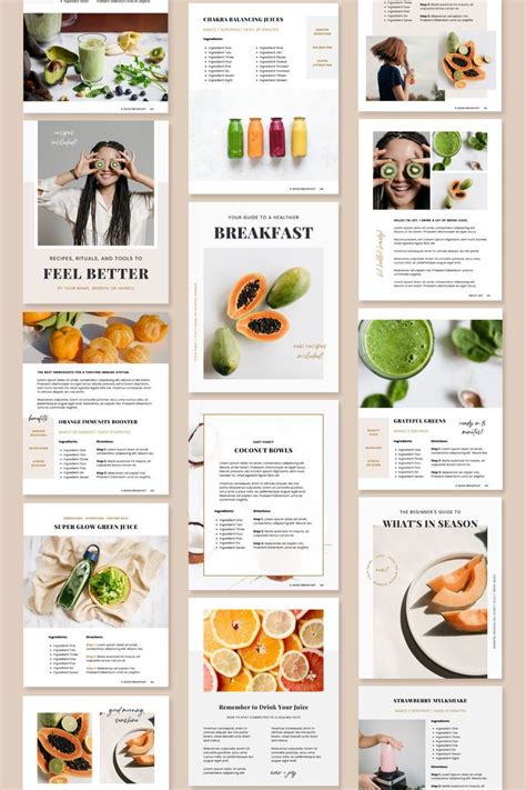 Joy Canva Ebook Cookbook Template For Nutritionists Health Coaches