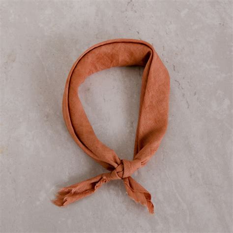 Linen Bandana In Terracotta Organic Bunny