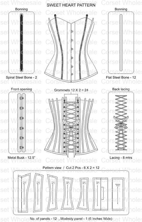 Corset Pattern 591×924 Diy Corset Corset Sewing Pattern Corset Pattern