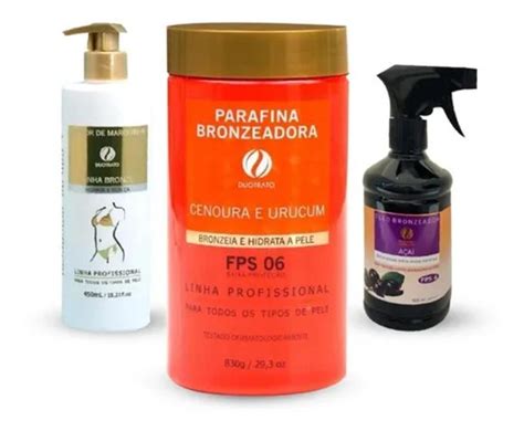 Kit Bronzeamento Natural Parafina Leo Bronzeador E Fixador Duotrato