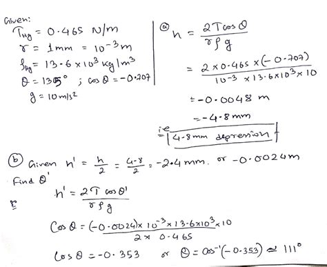 The Lower End Of A Capillary Tube Of Radius Mm Is Dipped Vertically