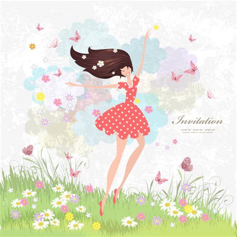 490 Girl Smelling Flowers Stock Illustrations Royalty Free Vector