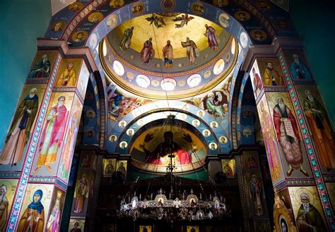 griechisch orthodoxe Kirche der Zwölf Apostel in Kapernaum Stock