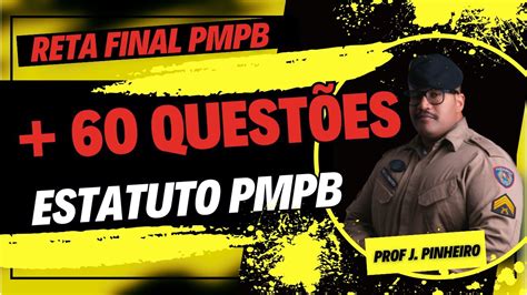 ResoluÇÃo De QuestÕes Estatuto Dos Militares Da Pmpb Prof J