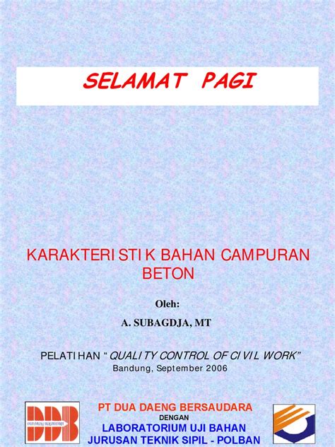 Pdf Karakteristik Bahan Beton Dokumen Tips