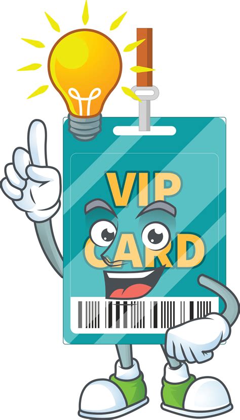 Cartoon Character Of Vip Pass Card 21604727 Vector Art At Vecteezy