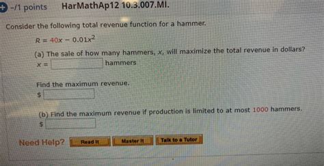 Solved Points Harmathap Mi Consider The Chegg