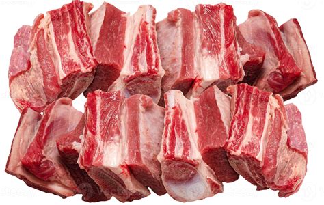 Raw Beef Ribs Cutting Isolated On White Background 9225775 Stock Photo